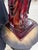 Vintage Red Wood Chinese Dragon Warrior Statue Guan Large 12x12x29 For Sale In Atlanta - Image 6 of 8
