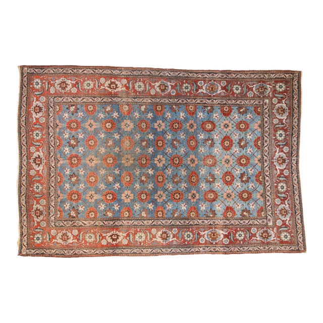 Vintage Fine Distressed Veramin Carpet - 6'10" x 10'3" For Sale