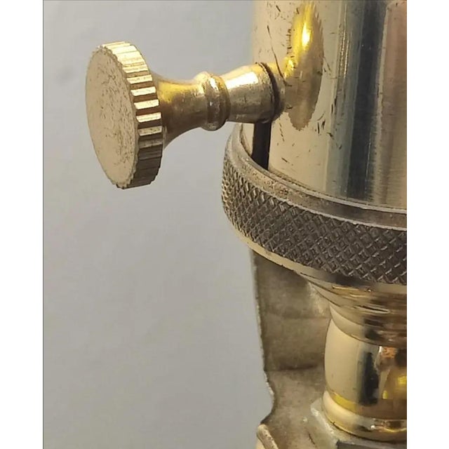 Metal Vintage French Brass Figural Prancing Lion Table Lamp For Sale - Image 7 of 10