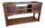1980s Spanish Revival Hand-Gouged Wood Media Console Credenza With Shelf For Sale