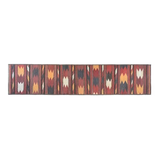 Vintage Mid Century Baluch Kilim Runner For Sale