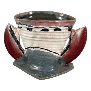 Vintage Henkel Vase by Christina Renker, 1995 For Sale