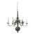 French 19th Century Large Patinated Brass Chandelier For Sale