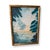 Vintage Italian Pair of Paintings on cartoon with design of trees and ruins framed in gilded Wood.