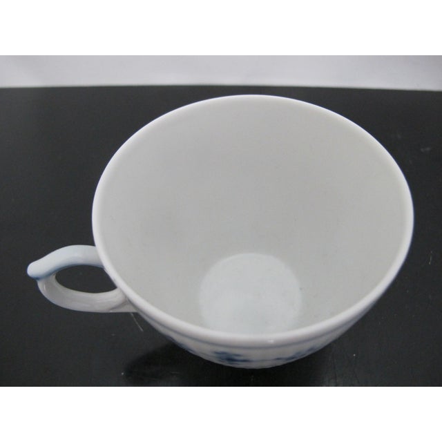 Royal Copenhagen Denmark 1/79 Plain Blue Flower Fluted Flat Cup For Sale - Image 9 of 9