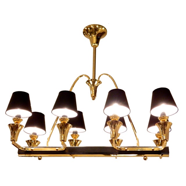 French 8 Light Chandelier For Sale - Image 5 of 6