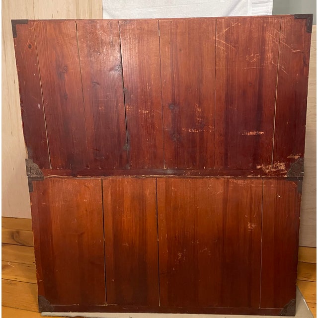 Late 19th Century Antique Japanese Meiji/Taisho Era Two-Section Kiri Wood Isho Tansu Chest, C. 1900–1920 For Sale - Image 5 of 9