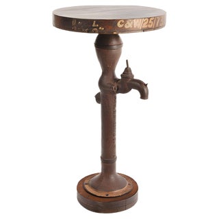 Bolster Fountain in Iron and Wood For Sale