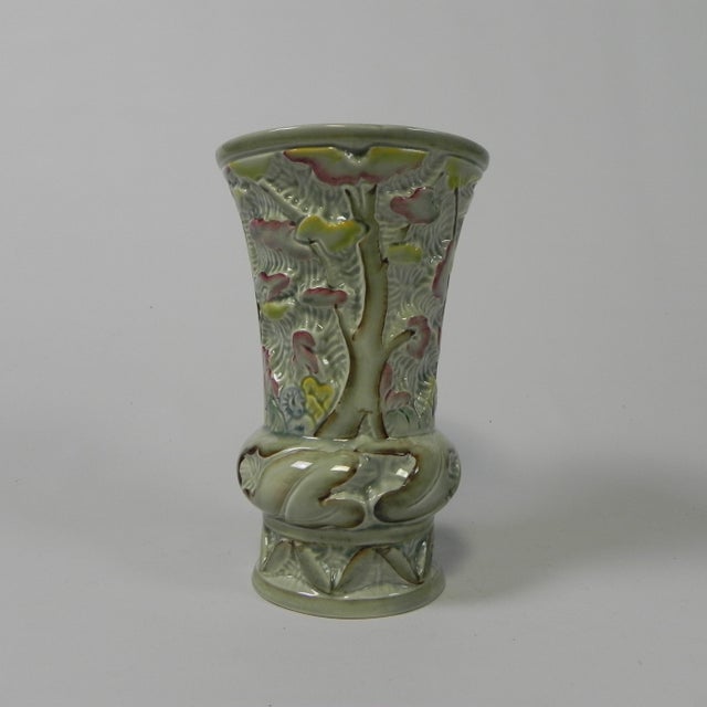 Green Vintage Art Deco Vase, 1930s For Sale - Image 8 of 12