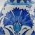 Handmade Ceramic ”Kandil” Vase (20cm) – Blue and White Fan Carnations – Wide Flared Neck For Sale - Image 4 of 7