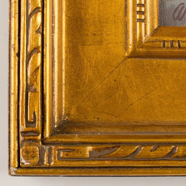 Textile "Seagulls on the Rocks" Coastal Oil Painting by Alison Hill, Framed For Sale - Image 7 of 9