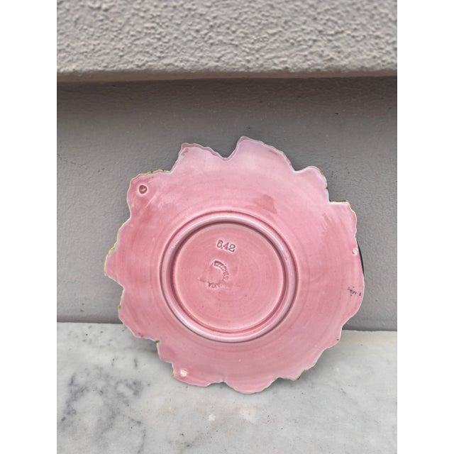 Ceramic Continental Majolica Leaf Plate Circa 1900 For Sale - Image 7 of 7