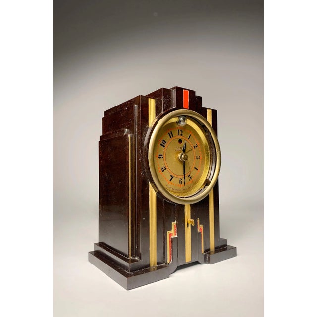 Art Deco Art Deco Bakelite Telechron Clock For Sale - Image 3 of 5