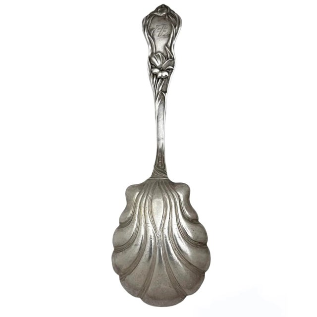 1900 - 1909 Early 1900s Watson Sterling Silver Jam Spoon For Sale - Image 5 of 7