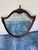 Brown Vintage 1930s Mahogany Shield Hanging Wall Mirror For Sale - Image 8 of 9