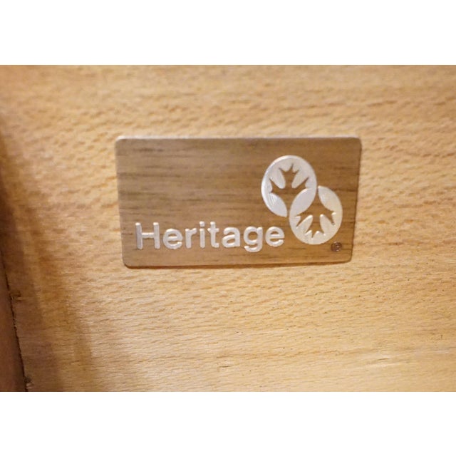 Drexel Heritage Cameo Collection Burled Walnut Italian Neoclassical Tuscan Style 78" Triple Door Dresser 002-132 For Sale - Image 13 of 17