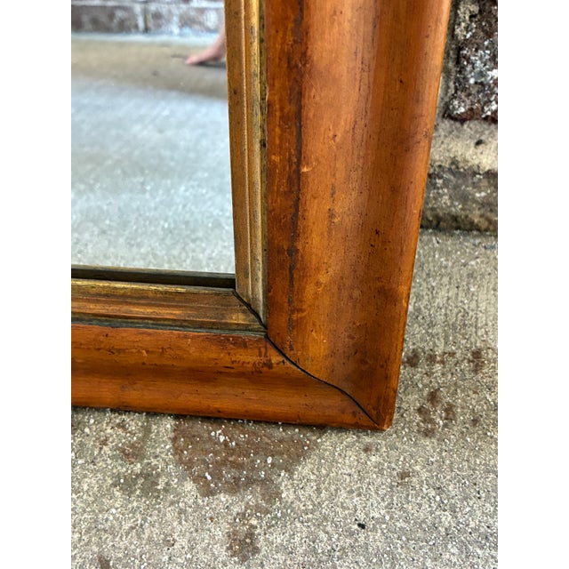Wood Vintage Wooden Mirror, Early American For Sale - Image 7 of 15