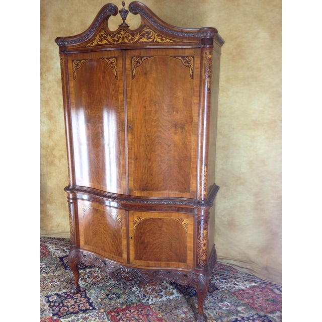 1910s Edwardian Highboy Marquetry Chippendale China Chairish