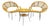Brown Bamboo Lounge Chairs and Table by Janine Abraham & Dirk Jan Rol, 1950s, Set of 3 For Sale - Image 8 of 8