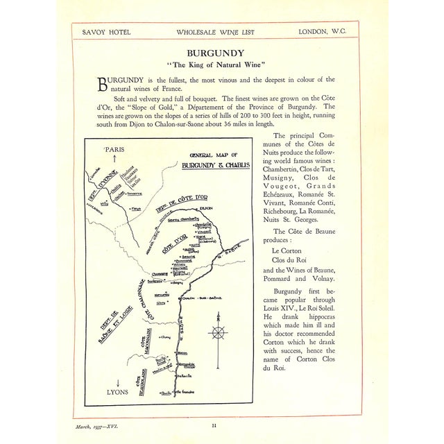 "A Book of Wine and the Wholesale Prices of Wines in the Savoy Cellar" 1937 For Sale - Image 16 of 16
