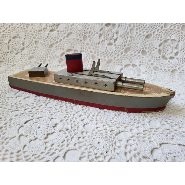 1940s Wooden Us Navy Radar-Rocket Ship, 'Made in Usa' For Sale - Image 4 of 7