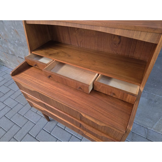 Brown Mid-Century Danish Secretary in Teak, 1960s For Sale - Image 8 of 13