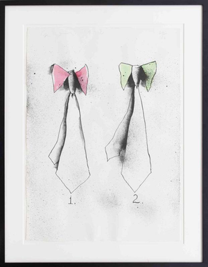 Jim Dine, Jim Dine Ties Lithograph Edition 66/150, 1976, Lithograph, Framed