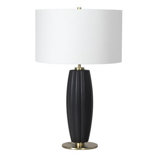 Crocus Ceramic Table Lamp, Black For Sale
