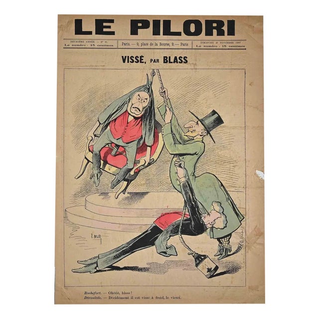 Le Pilori, Vissé, Original Lithograph, 1887 For Sale