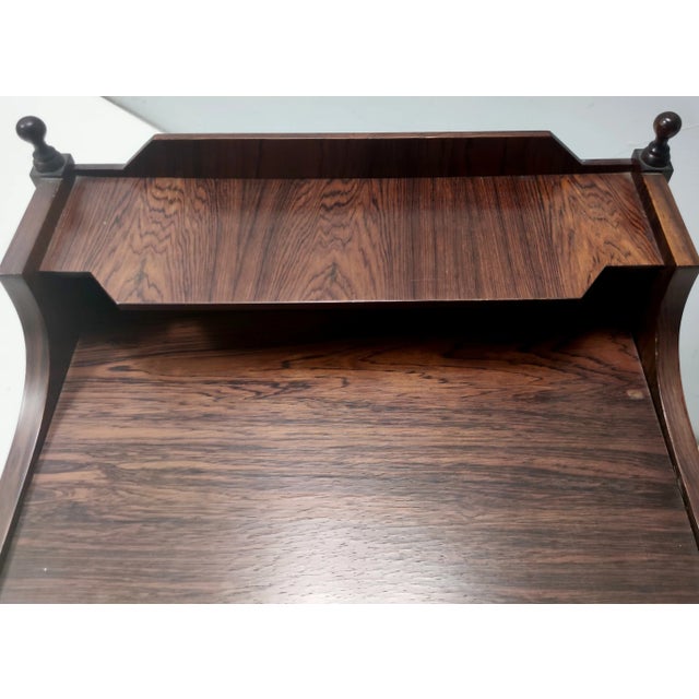 Brown Postmodern Walnut Nightstand, Italy, 1970s For Sale - Image 8 of 12