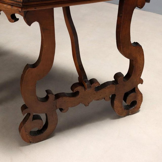Brown Baroque Walnut Console Table For Sale - Image 8 of 10