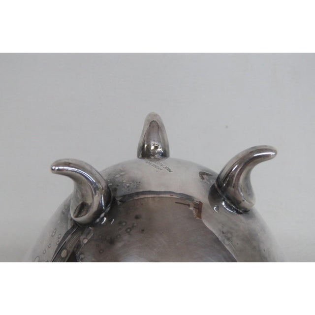 Metal Mid 20th Century Primah H G Three Footed Silver Plated Bowl Mid Century For Sale - Image 7 of 11