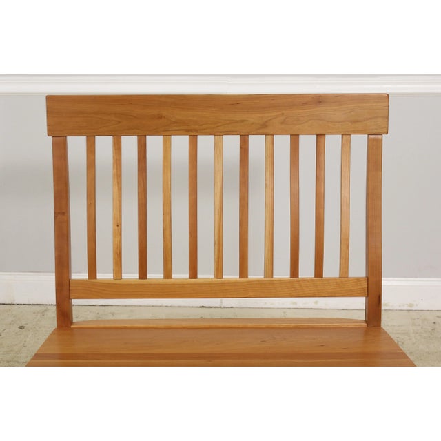 Traditional Country Design Solid Cherry Bench or Settee For Sale - Image 3 of 11