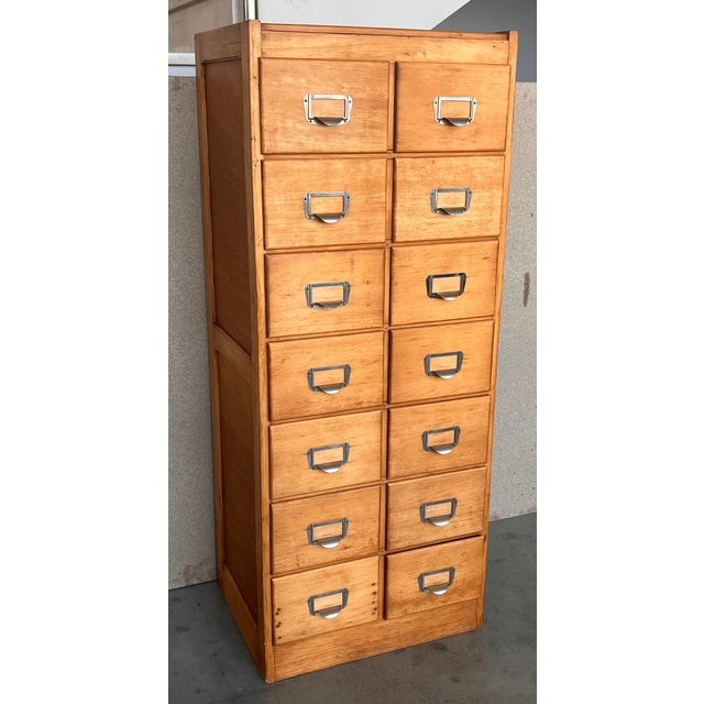 Art Deco Large Bank of French Art Deco Filing Drawers, Circa 1930s For Sale - Image 3 of 11