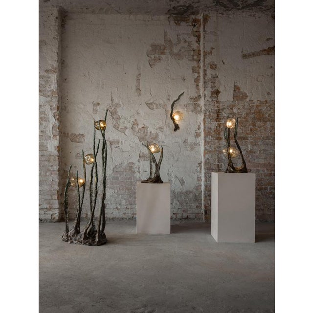 Posidoni Bronze and Handblown Glass Table Lamp by Emilie Lemardeley For Sale - Image 9 of 16