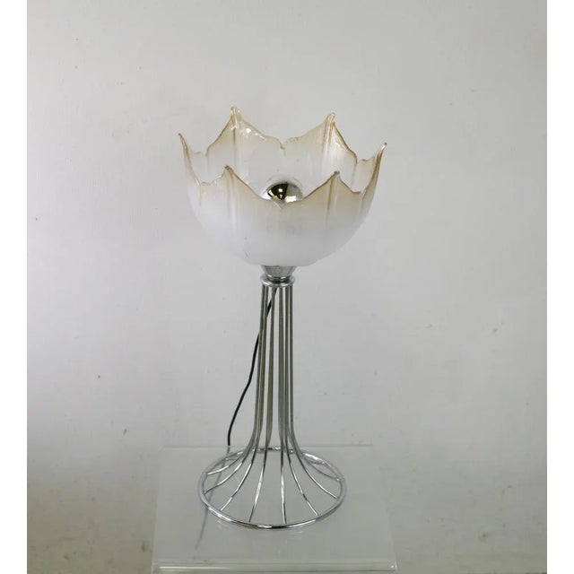 Metal Space Age Lamp with Glass Reflector & Metal Base, 1970s For Sale - Image 7 of 18