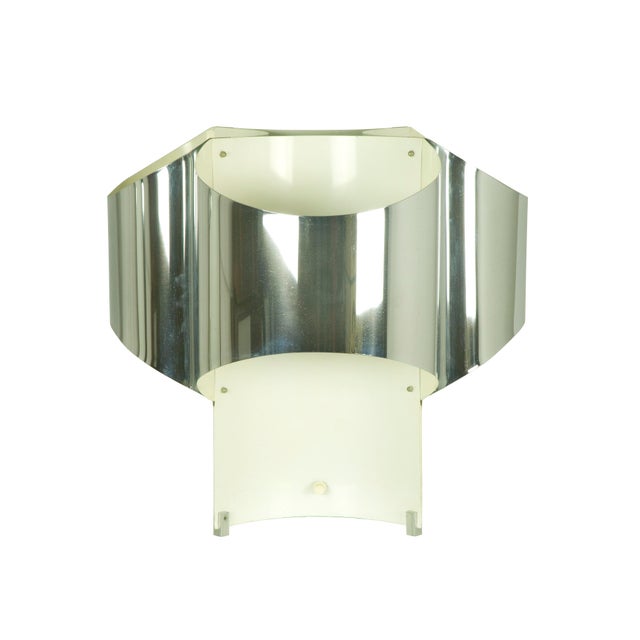Large Space Age Chrome Plated and White Painted Four-Light Table Lamp by Mario Bellini for Reggiani, 1960s For Sale - Image 6 of 11