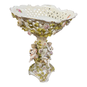 Antique German Von Schierholz Porcelain Figurine Centerpiece