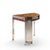 Leon Rosen for Pace Mezzaluna Mid Century Steel and Rosewood Side End Table This side table measures: 28 wide x 21 deep x...
