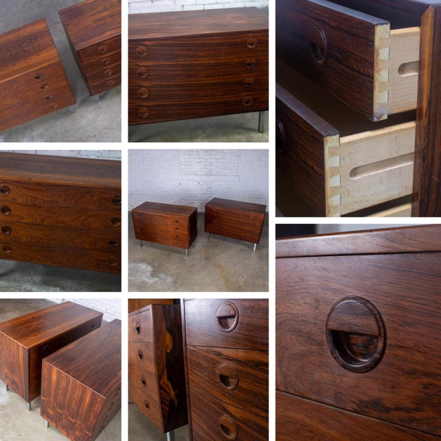 1960’s Mid Century Scandinavian Modern Pair of Rosewood Cabinets Rud Thygesen & Johnny Sorensen for Hansen & Guldborg For Sale - Image 16 of 18