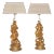 Pair of Louis XIV Style Gilt Wood Lamps For Sale