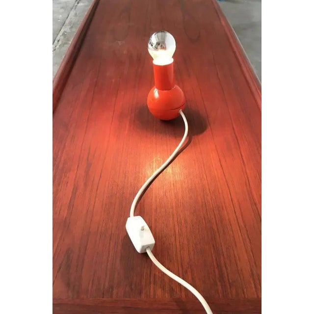 Orange Mid-Century Space Age Balancing Table Lamp, 1960s For Sale - Image 8 of 10