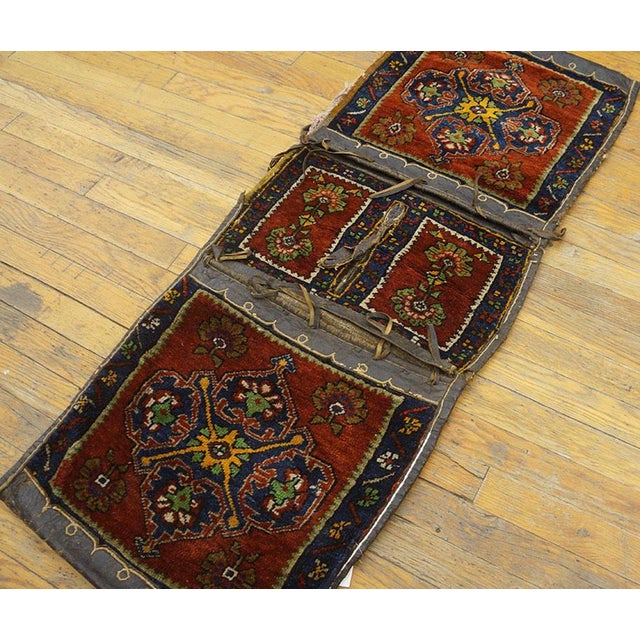 Turkish Anatolian bag. Measures: 2'0" x 4'0". Antique Turkish - Anatolian Turkish Knotted Rug, Circa Date: 1900s. This...