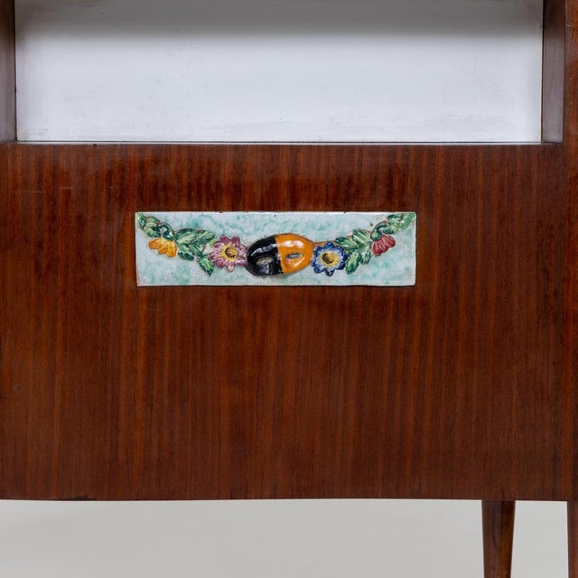 Vintage Italian Bar with Bar Stools, 1950s, Set of 4 For Sale - Image 4 of 15