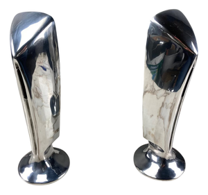 Art Deco Wall Sconces in Aluminum Magnesium by Jorge Pensi, 1980s, Set of 2