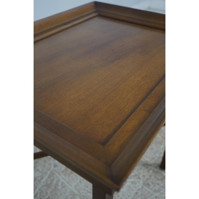 1980s Kittinger Colonial Williamsburg Wa-1039 Chippendale Mahogany Lamp Table For Sale - Image 5 of 14
