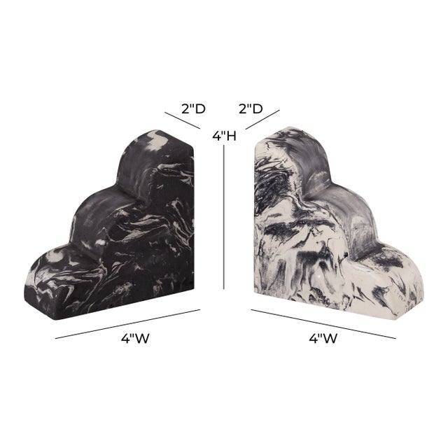 White & Grey Bookends - A Pair For Sale - Image 4 of 6