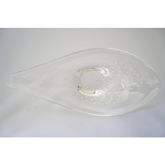 Kosta Boda Crystal Fish Dish Bowl Bucccilante Controlled Bubbles and Smiling Face For Sale - Image 10 of 13