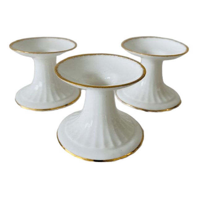 Val d'Or Porcelain Candlesticks by Royal Albert, Set of 3 For Sale