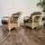 Pair Vintage Wicker Lounge Chairs W/ Floral Cushions For Sale - Image 11 of 12